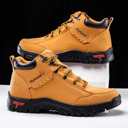 FLYLAND Fashionable  Ankle Boots Men Casual Sneakers Work Office Shoes