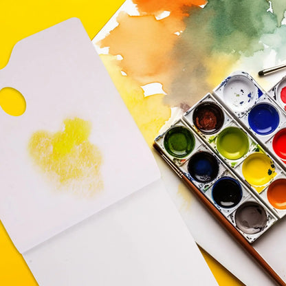 1 Book Paper Paint Color Palettes Painting Pallet Trays Disposable Water Color Pallet Paper Acrylic Oil Painting Art Supplies