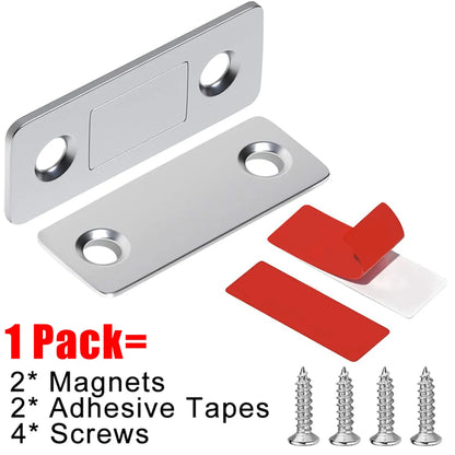 Magnetic Cabinet Catches Ultra Thin Door Strong Magnets Stopper Invisible Adhesive Drawer Magnet Lock for Kitchen Closet Closer