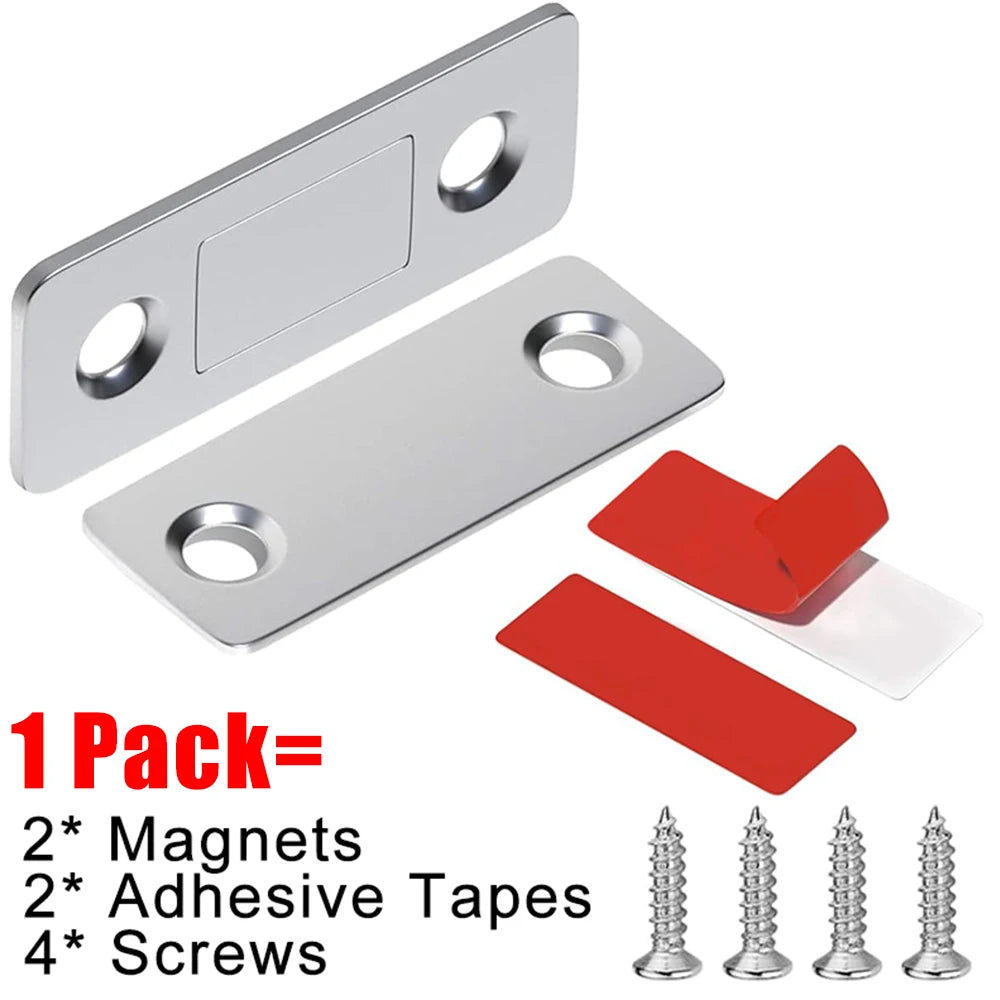 Magnetic Cabinet Catches Ultra Thin Door Strong Magnets Stopper Invisible Adhesive Drawer Magnet Lock for Kitchen Closet Closer