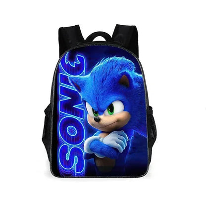 HOT 3PC-SET Sonic Backpack Primary and Secondary School School Bags  Anime Cartoon School Bags Best Gifts for Kids Mochila
