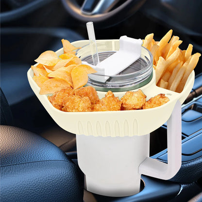1000ml Snack Bowl Drink Cup with Straw 2 In 1 Stadium Tumbler Splash Proof Leakproof Popcorn Beverage Cup for Cinema Travel