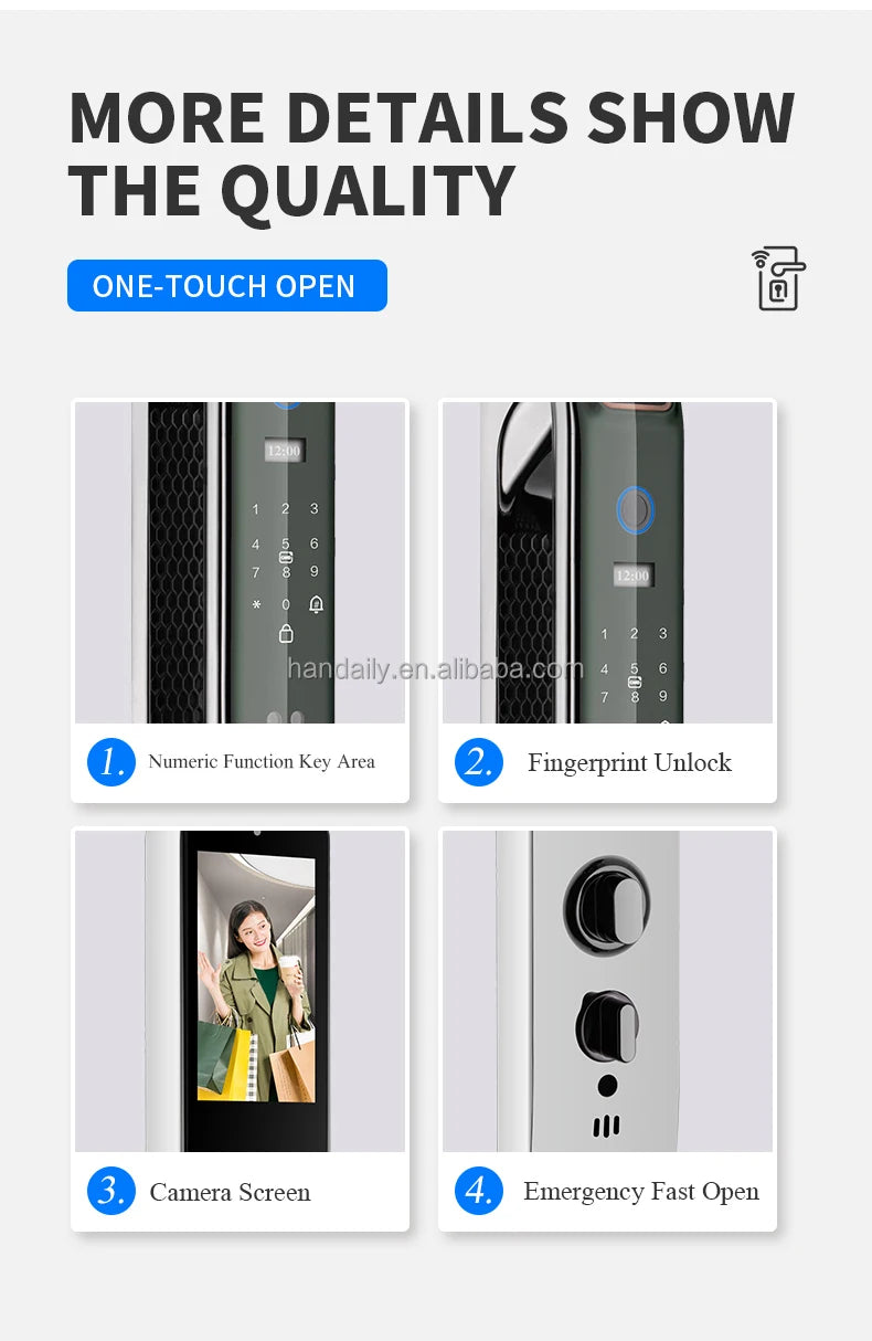 Usmart Go Smart Door Lock  Fingerprint Intelligent Digital Support Real Time Video Intercom Function Smart Door Lock