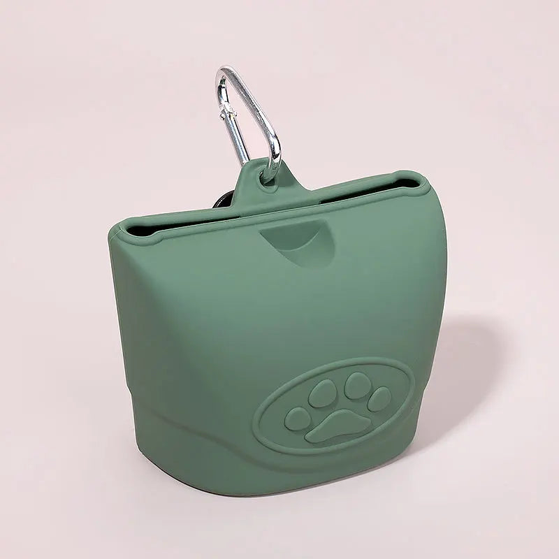 Silicone pet feeding bag, pet supplies, silicone dog food bag, silicone bag manufacturer, portable outdoor dog training bag