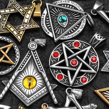 Salomon Masonic Star of David Stainless Steel Men Necklaces Pendant Chain Punk New in For Women Fashion Jewelry Gifts Wholesale