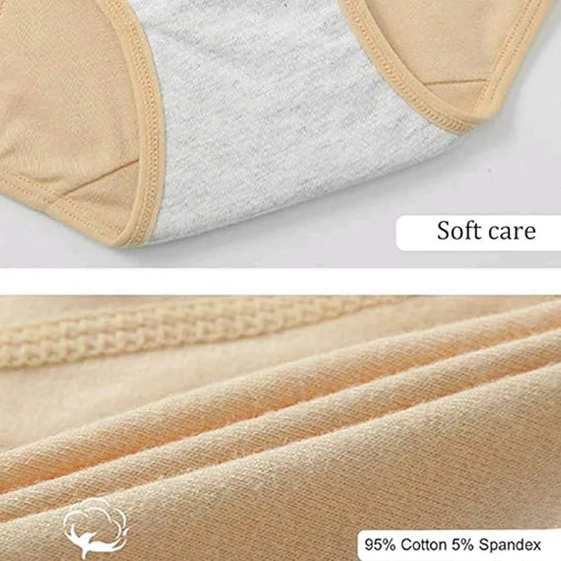 5PCS Menstrual Panties Physiological Pants Teens Breathable Leakproof Briefs Women Postpartum Underwear