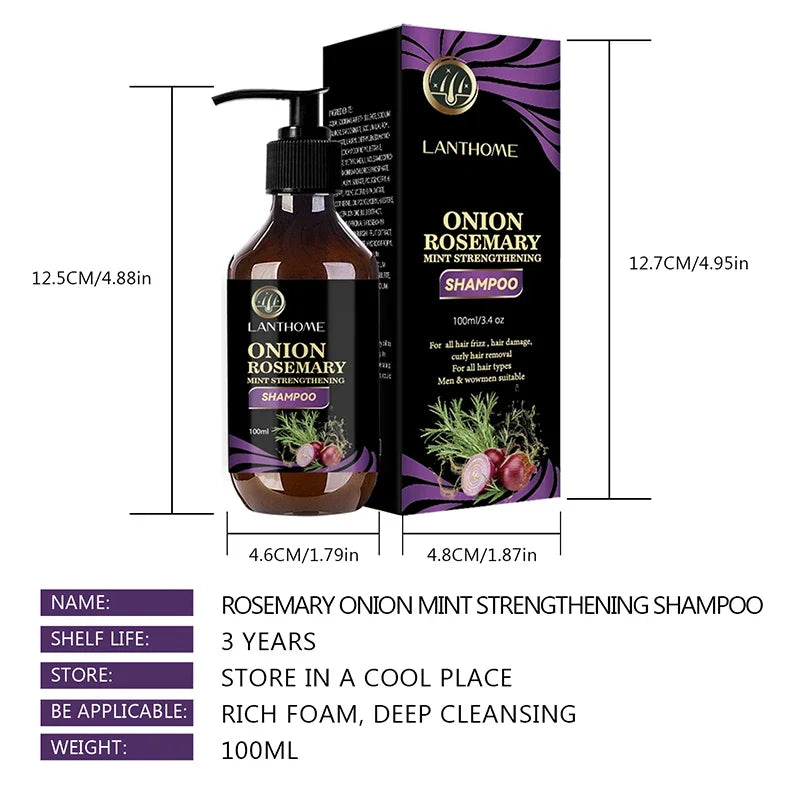 Hair Growth Thickening Shampoo Hair Growth Deep Cleansing Volumizing Shampoo Rosemary Onion Shampoo Hair Thickening Care Product