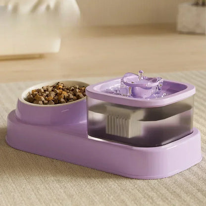 2 In 1 Pets Water Fountain Auto Filter USB Electric Mute Cat Drinker Bowl Pet Feeder Recirculate Filtring Drinker For Cats Water