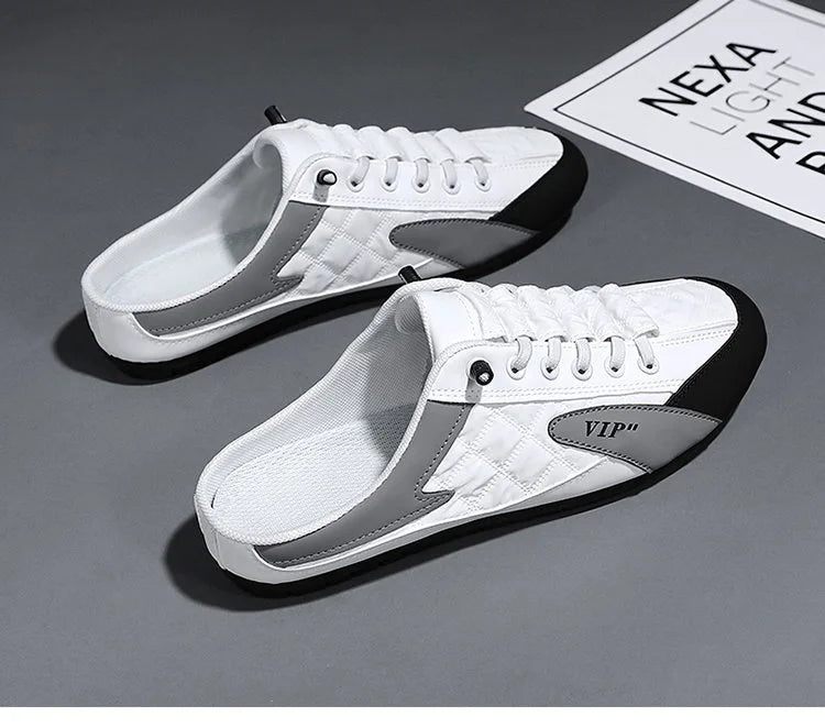 Half Slipper for Men Classic Summer Casual Shoes Men's Flat Shoe Slippers Concise Men Sneakers
