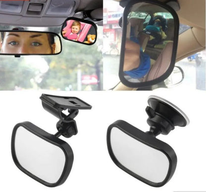 Mini Rear Infant Car Seat, Adjustable Rear Convex Mirror, Child Monitor, In-Car, 2-in-1