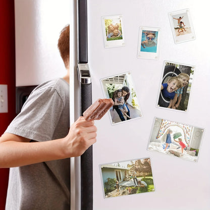 Acrylic Refrigerator Magnetic Frame, Clear Reversible Refrigerator Magnet Photo Frame, Display Frame, For Fujifilm