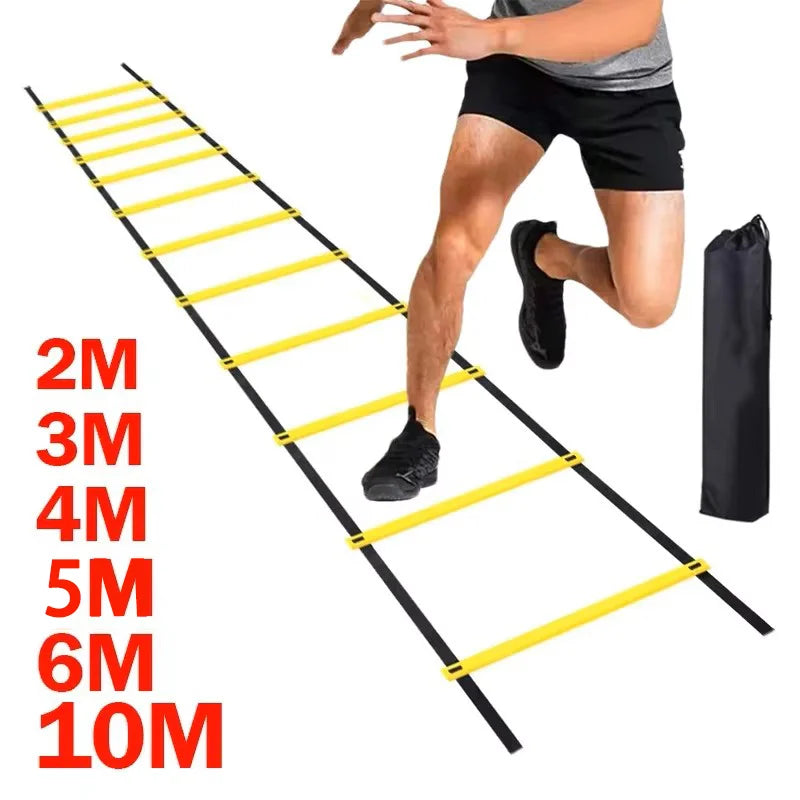 Sports Agility Ladder Football Adjustable Nylon Strap Jumping Ladder Speed Fitness Body Coordination Warm-Up Training Tool