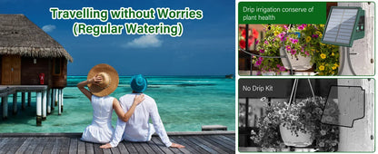 Solar Irrigation System for Garden Balcony Automatic Drip Irrigation System DIY Garden Watering System Drip Hose Irrigation