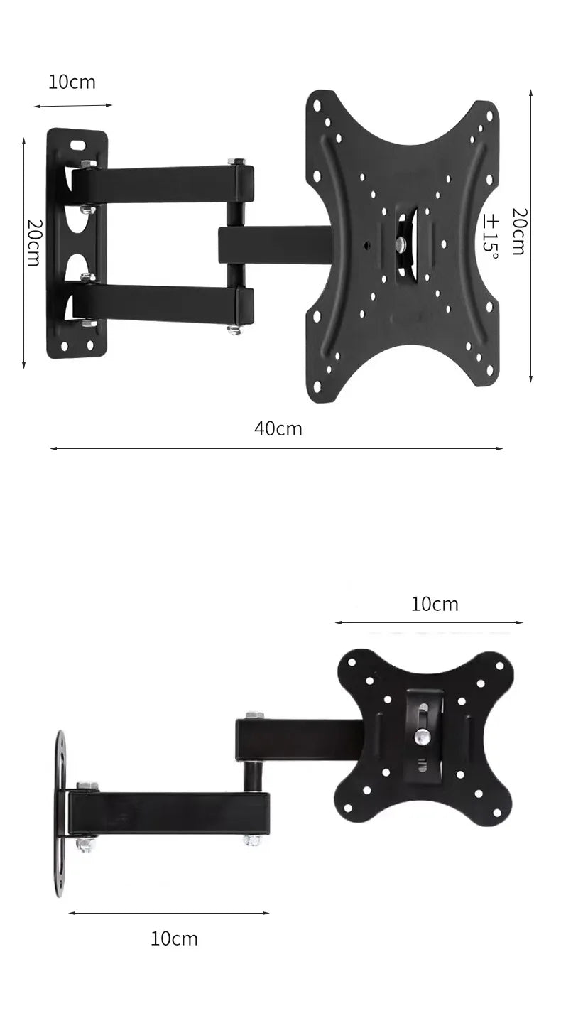 Universal Retractable TV Mounts Wall Mount Bracket LCD Monitor TV Stand Expansion Bracket Metal Flexible Arm Television Holder