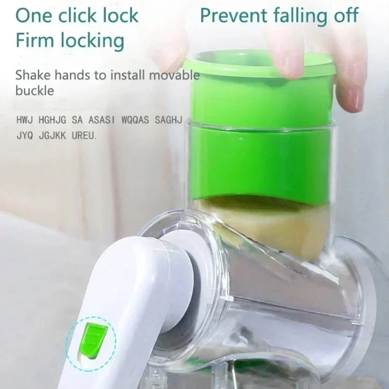 Vegetable Cutter Hand Cranked Slicing Portable Cheese Chopper Machine Vegetable Garlic Potato Shredder Tools Kitchen Accessories