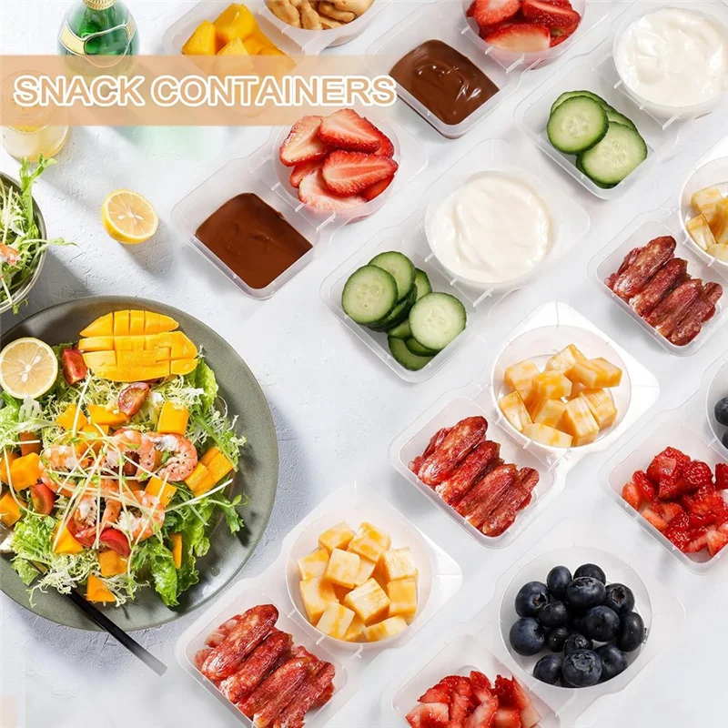 B08B-Reusable Snack Box Container With Lids, 20Pcs Pack, Snackle Box For Portion Control, New Storage