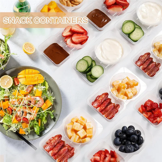 B08B-Reusable Snack Box Container With Lids, 20Pcs Pack, Snackle Box For Portion Control, New Storage