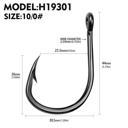 PROBEROS 10Pcs/lot Thick High Carbon Steel Fishhook Lron Hook With Barb Hook for Haihu River Fishing Gear Accessories Wholesale
