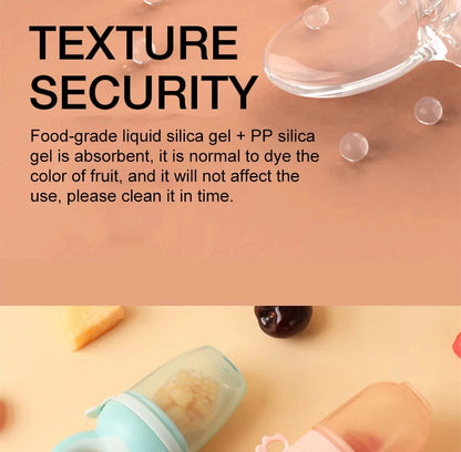 Baby Feeding Bottle + Teether Baby Silicone Rice Paste Cereal Feeding Squeeze Bottle Spoon Feeder for Newborn Child Utensils