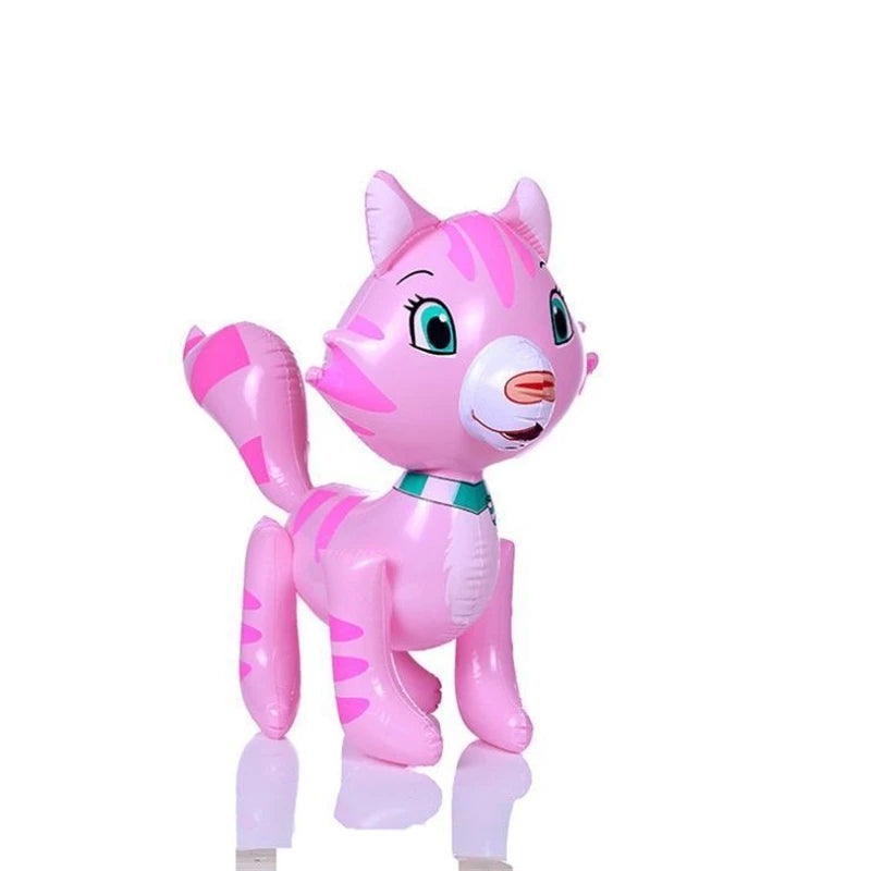 Children's Inflatable Toys Stall Toys PVC Leather Balloon Water Toys Dinosaur Tiger Pig Cat Rabbit 1PC