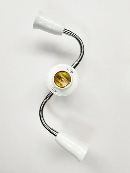 E27 multi head flexible tube LED universal conversion lamp head Double head lamp holder accessories Extended head