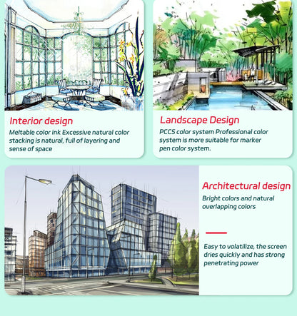 24-168 Color Alcohol Double-ended Oily Marker Painting Art Set Office Culture and Educational Supplies