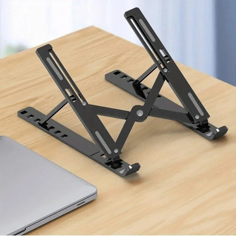 Portable Laptop Stand  Foldable ABS Material, Adjustable Desktop Height, Heat Dissipation, Laptop Stand, Storage Rack laptop arm