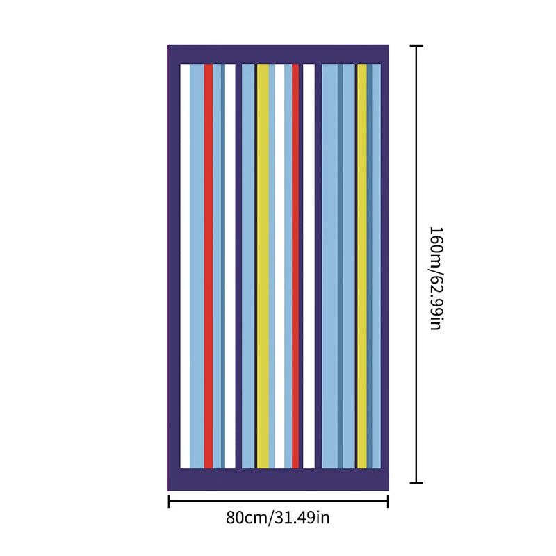 Oversized Rainbow Striped Beach Towel Vibrant Rainbow Colors Quick-Dry Microfiber Strong Wrap Design Beach & Pool Use Beach