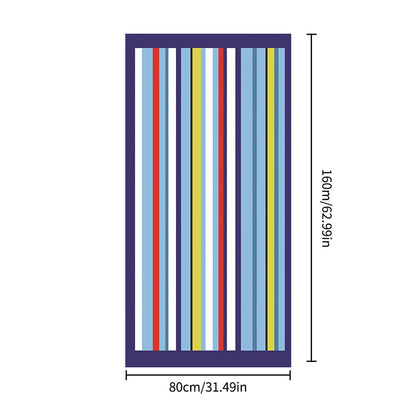 Oversized Rainbow Striped Beach Towel Vibrant Rainbow Colors Quick-Dry Microfiber Strong Wrap Design Beach & Pool Use Beach
