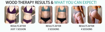 Natural Curved Wooden Massage Roller for Waist and Thigh, Multi-Functional Body Roller for Cellulite Reduction & Muscle Tension