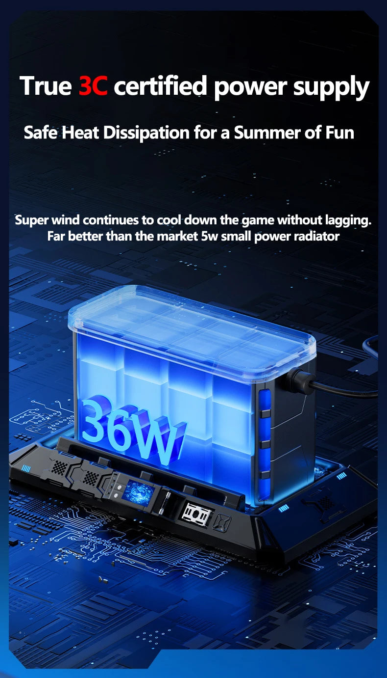 Gaming Laptop Cooling Pad, Laptop Cooling Stand with 5.5inch External Cooling Fan, Rapid Cooling Laptop 15.6-21inch