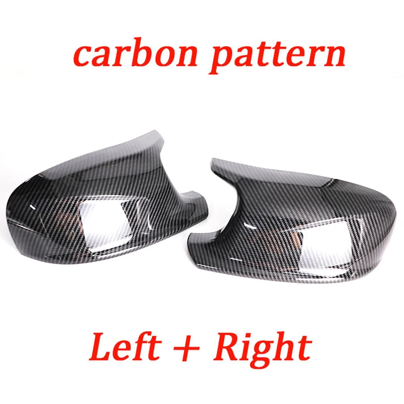 M Style Look Rearview Mirror Cover Cap Carbon Fiber Look Black for BMW  X3 F25 X1 E84 Pre-LCI 2010 2011 2012 2013 Case