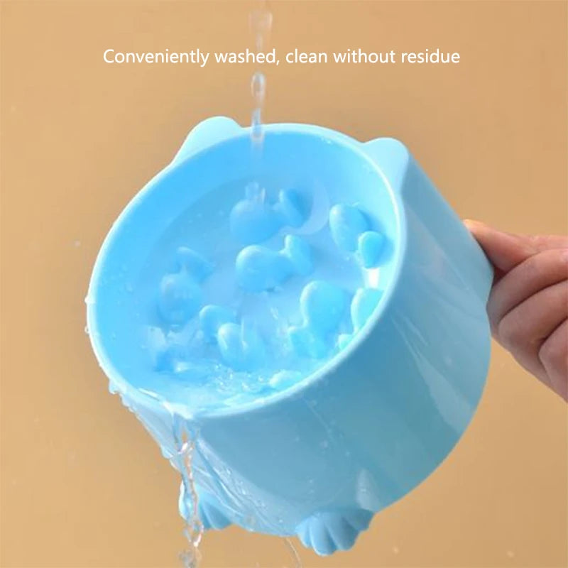 Dog slow food bowl small cat and dog anti-choking bowl neck protection design cat and dog feeding device pet supplies