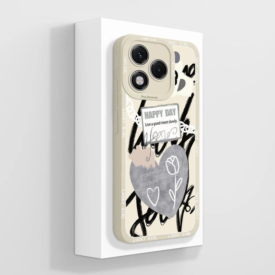 For Honor 400 Lite Case Simple Butterfly Soft Liquid Silicone Full Protection Back Cover For Honor 400Lite 5G Phone Protectors