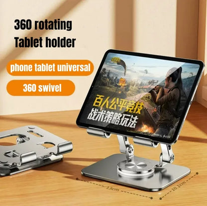 Tablet Stand Adjustable with 360 Swivel Base Aluminum Tablet Stand Holder Universal Tablet Holder for iPad Samsung Huawei Lenovo