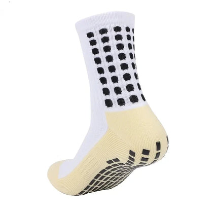 2 Pairs Anti-Slip Breathable Fitness Football Socks and Sports Leg Sleeves Set Men Women Soccer Tennis Basketball Sports Socks