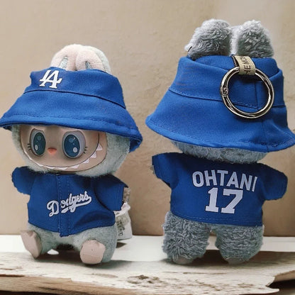 Hot Labubu Doll Clothes 15/17cm Labubu Clothes Sitting Party Number 17 Baseball Clothes Children'S Diy Doll Accessories Gift