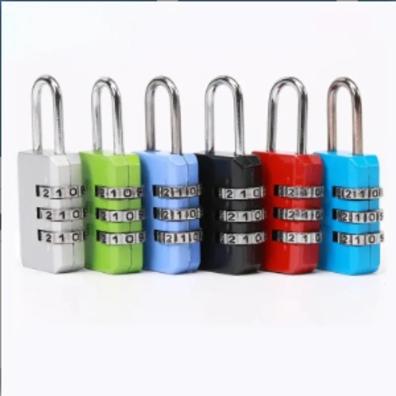 3 Digits Multifunctional Combination Lock Luggage Fitness Cabinet Backpack Travel Anti-theft Aluminum Alloy Combination Padlock