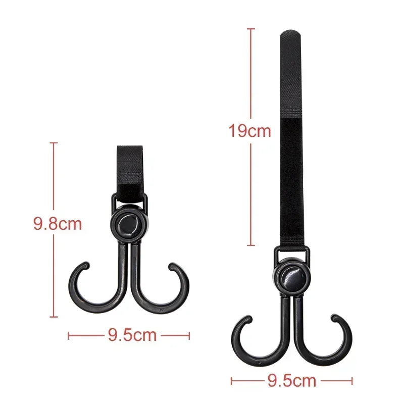 Hooks for Stroller Car Shopping Cart Hooks Baby Stroller Accessories Rotate 360 Degree Hook Pram Organizer Bag Hanger