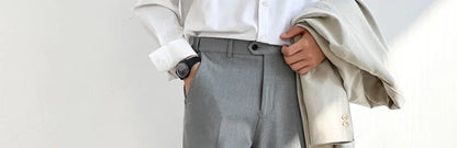 Office Social Tailoring Work Black Male Suit Trousers Business Men's Summer Pants Elegant 2024 Thin Casual Fabric Slacks Wear Up