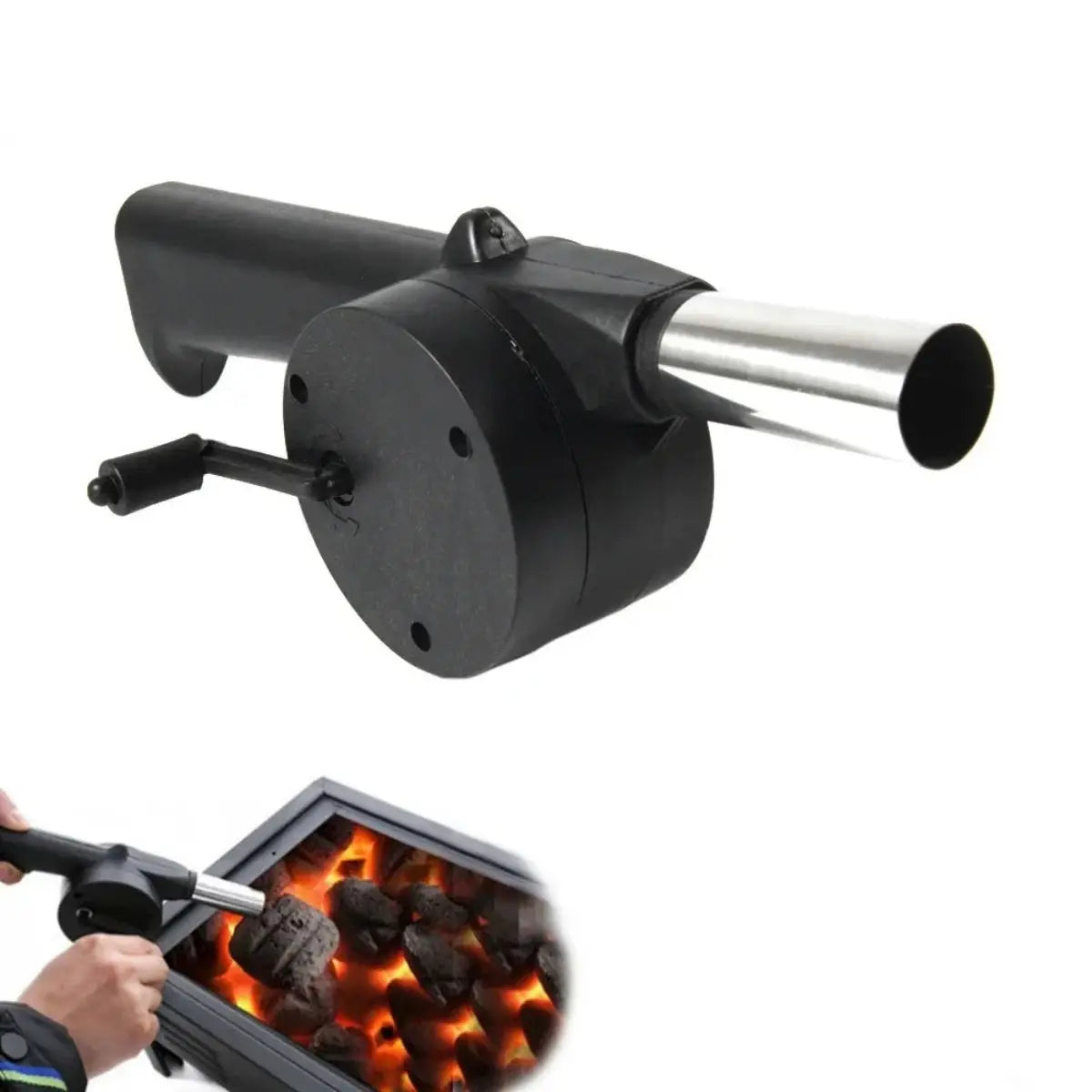 【Hot sales】 Portable Hand-Operated Blower for BBQ, Camping, and Fire Making-Effective and Easy-to-Use Stored Access