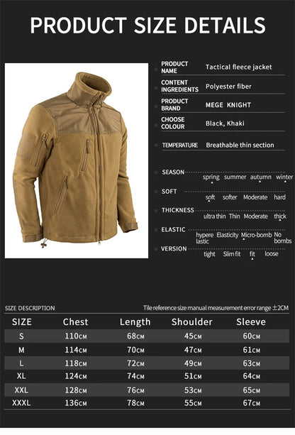 Winter Tactical Fleece Jacket Military Army Jacket Thermal Warm Camouflage Work Coats Mens Clothes Husband  Field Jacket Outwear