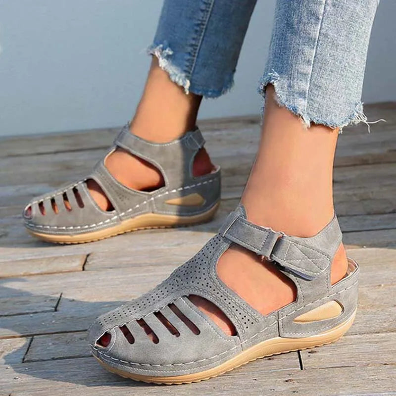 Sandals Shoes Women Summer Soft Women's Sandals Retro Shoes Woman Wedge Women's Shoes Breathable Footwear Female Sandal Women