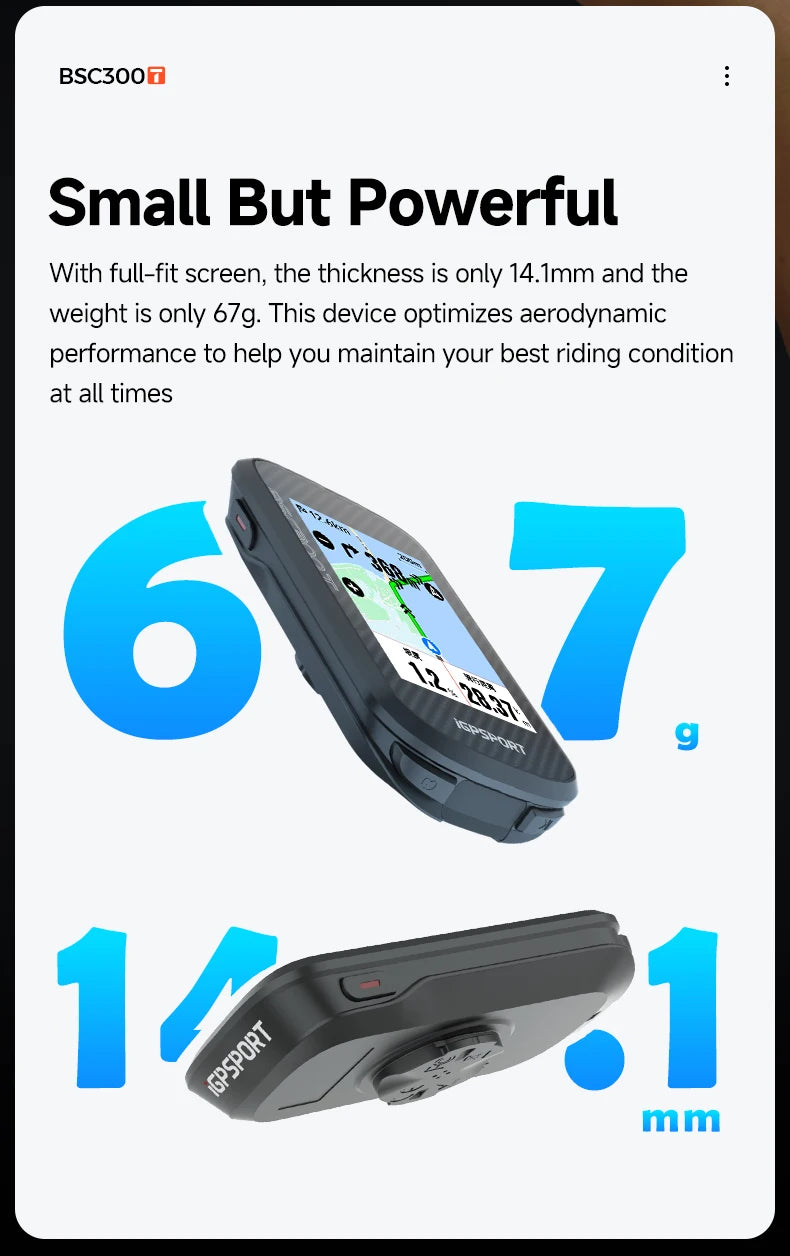 iGPSPORT BSC300T Touch-screen Bike Computer Global Map Cycling Computer Wireless Bike GPS Computer Support E-bike