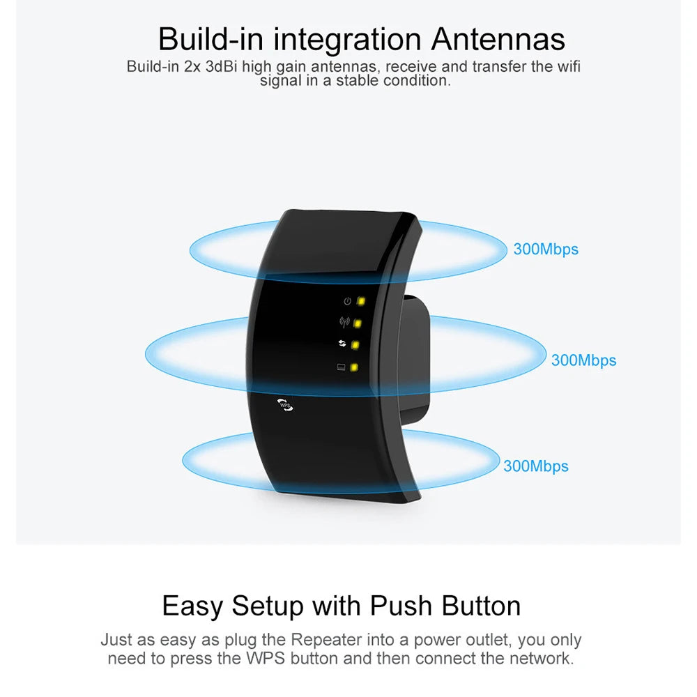 Wireless Signal Booster Wifi Extender Small Network Repeater Ap Broadband Home Router Signal Amplification Extension