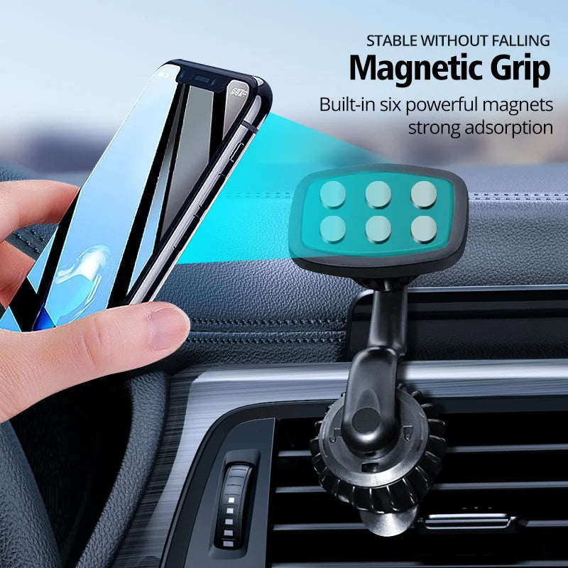 Strong Magnetic Car Phone Holder Mount Car Vent Phone Mount 360 Rotate Arm Auto Cell Phone Holder for Car Phone Bracket Stand