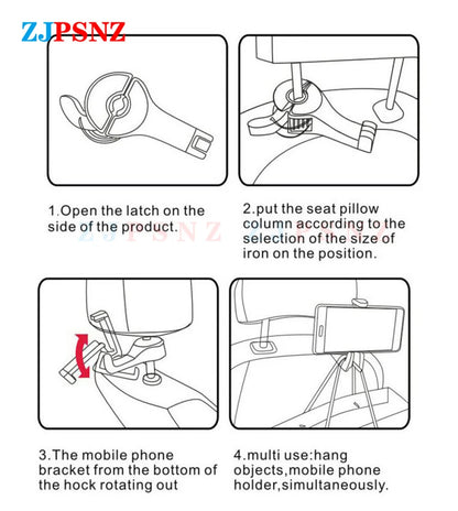 Car Seat Hooks Seat Back Hanger Hook Phone Car Holder Car Auto Headrest Hooks For Purse Car Auto Seat Hooks Storage Seat Hooks