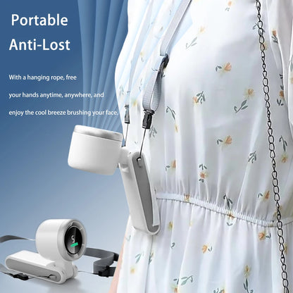 Portable Turbo Fan Mini Hanging Neck Fan USB Rechargeable Handheld Fan 3600mAh Foldable Mini Neck Fan Portable Small Turbo Fan