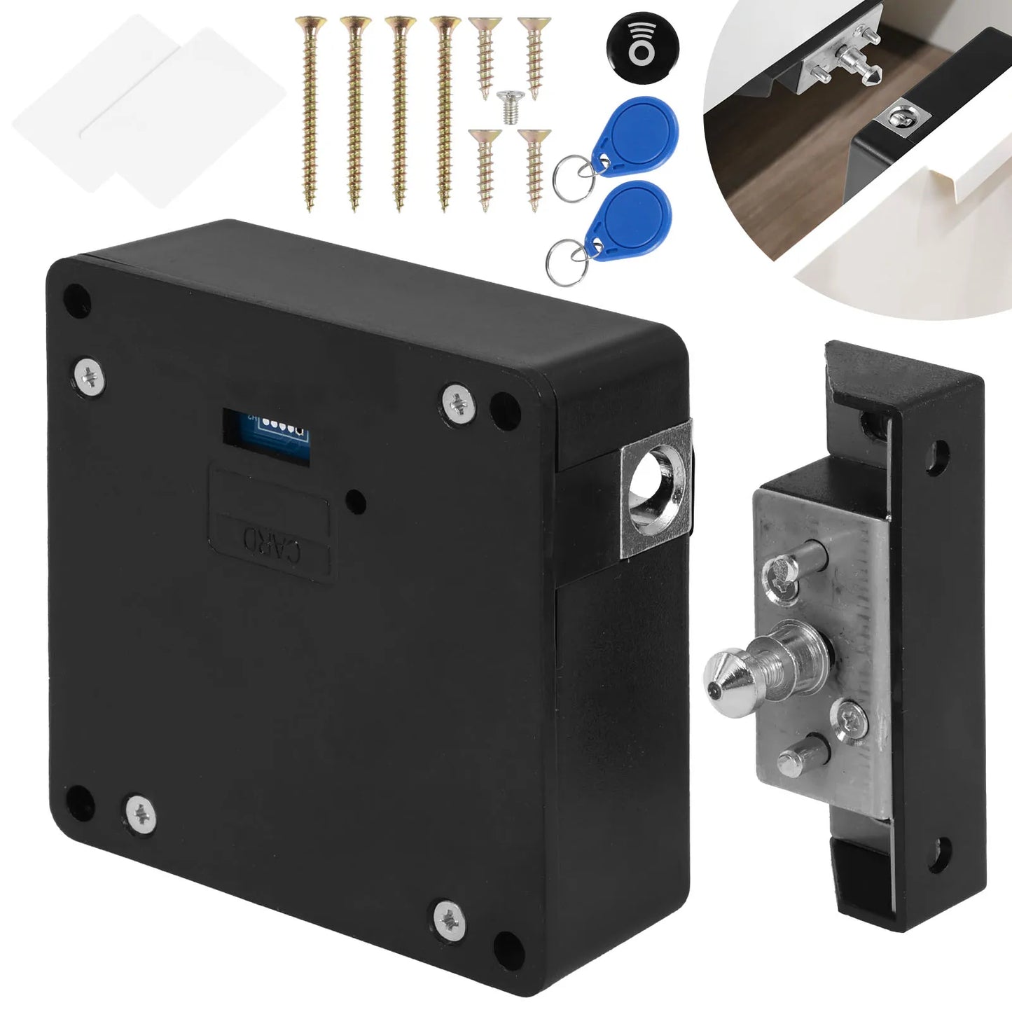 Hidden Electronic Cabinet Lock Programmable DIY Rfid Security File Drawers Knit Protecting Privacy and Security Battery Operated