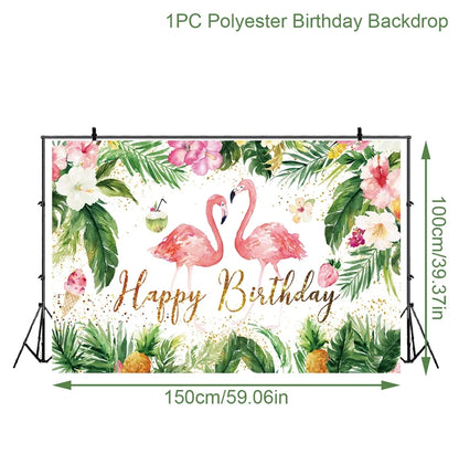 Hawaii Party Luau Flamingo Party Pink Flamingos Decor Pineapple Summer Wedding Party Birthday Girl Hawaiian Party Decor Tropical